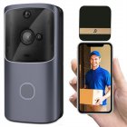 M10 Smart Hd 720p 2.4g Wireless Wifi Video Doorbell Camera Visual Intercom Night Vision Ip Doorbell Wireless Security Camera M10 gray