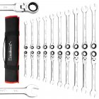 US GARVEE 20-Piece SAE Metric Ratcheting Combination Wrench Set Ratchet Wrenches Set