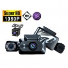 3 Channel Dash Cam Built-in WiFi Front and Rear Inside Dash Camera 1080P Three Way Camera Front + inside + WiFi dual record