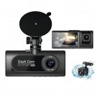 3 Channel Dash Cam Camera, Front Inside and Rear Camera WiFi Camcorder Camera 1080P HD Loop V20 3-Channel