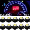 US 10Pcs T4.2 12V LED Bulb Car Instrument Dashboard Meter Panel Lights Lamps T4.2 white